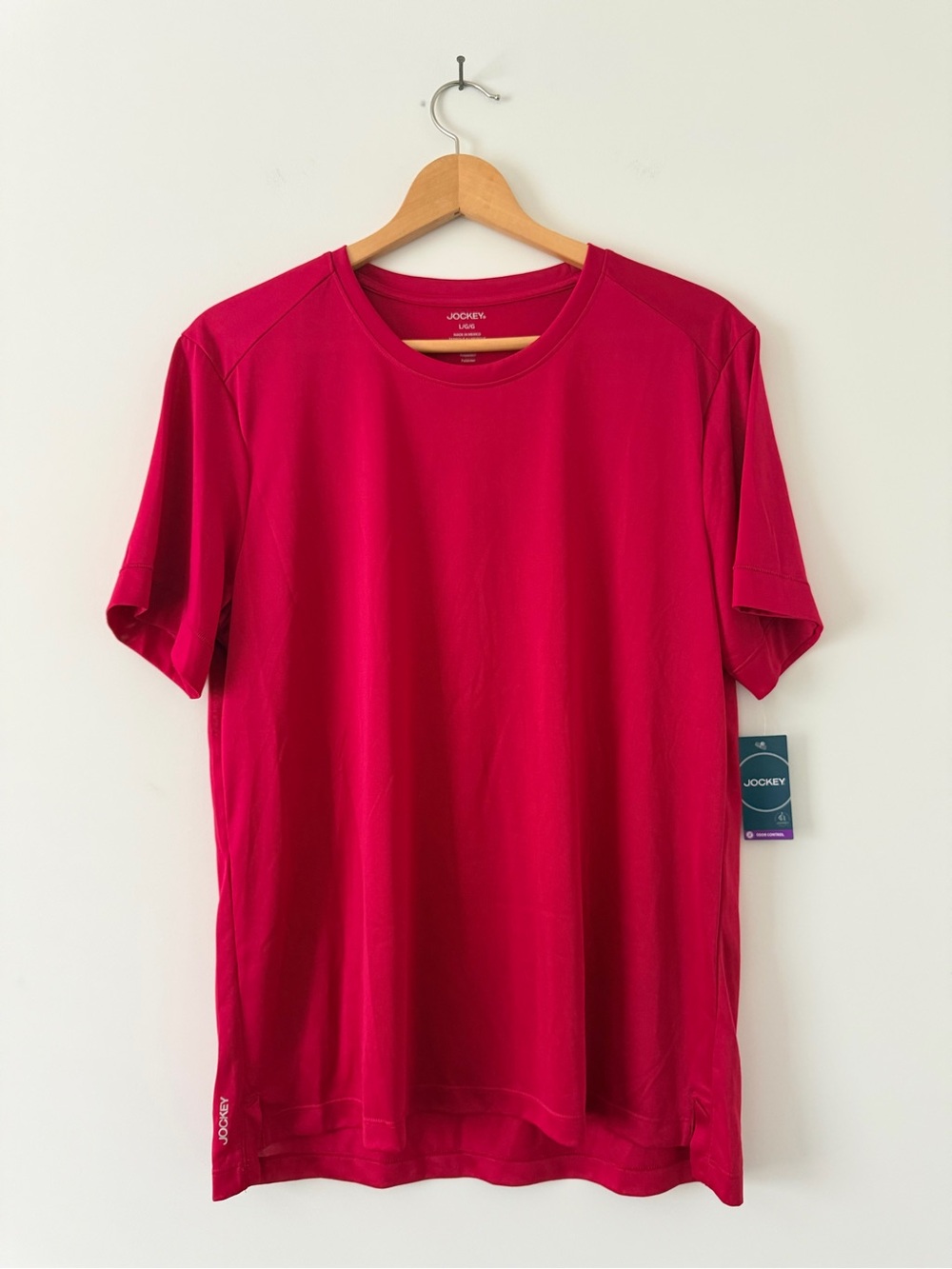 Jockey Men's Pink Dry Fit T-shirt